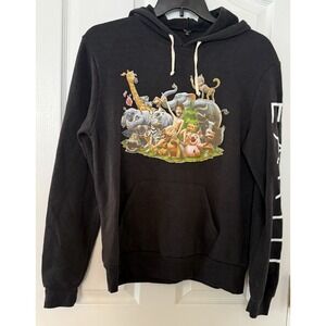 Lil Dicky‎ Earth Noah's Arc Design Mens Large Hoodie Sweatshirt Black Rare